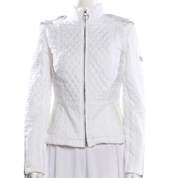 Barbour Jackets & Blazers - Barbour International Folco Extractor Quilted Jacket White 14 Bikercore